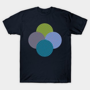 KALEIDOSCOPE Art Deco Starburst Circle Geometric - UnBlink Studio by Jackie Tahara T-Shirt